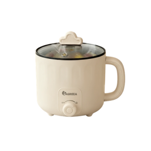 IAGREEA Mini-Elektrischer Hotpot 1,6 L (Beige)