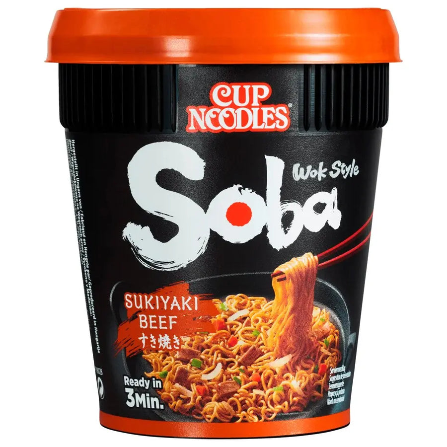 NISSIN Instant Cup Nudeln Soba Sukiyaki Rind 89g Nissin
