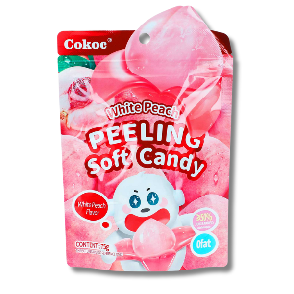 NUR 1 EURO COKOC Peeling Gummis Weißer Pfirsich 70g - 1 Stück Max pro Bestellung