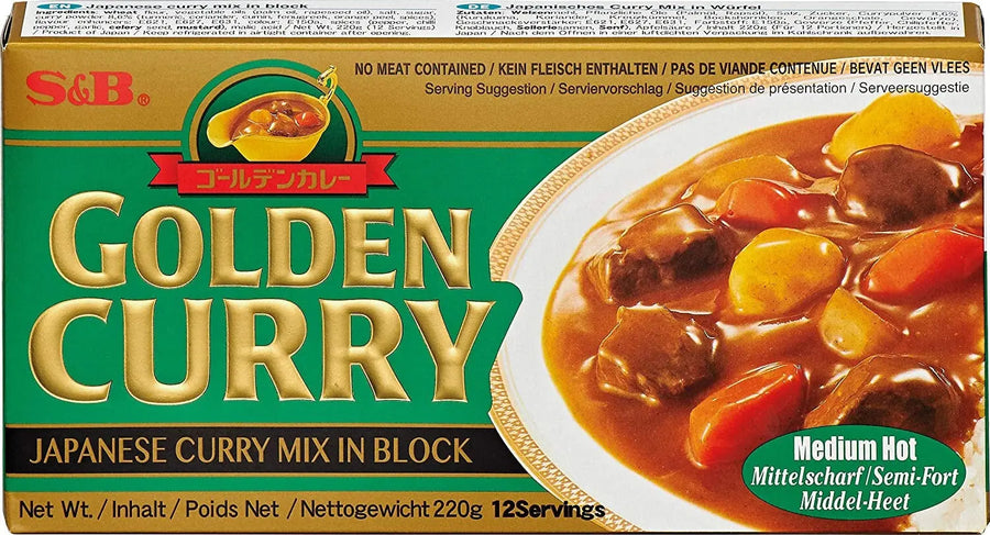 S&B Golden Curry mittelscharf 220g S&B