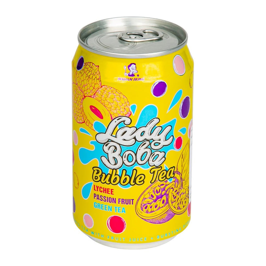 MADAM HONG Lady Boba Litschi & Passionsfrucht Grüner Tee 320ml - MAOMAO