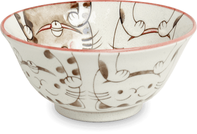 Schalen Drei Katzen Rot 15 cm x 7 cm