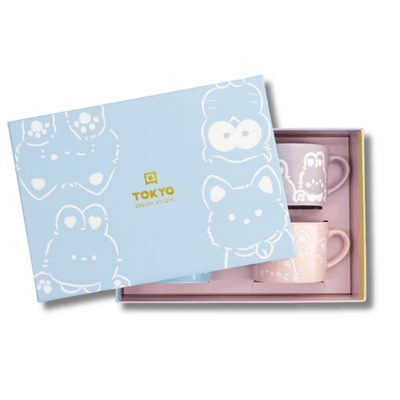 TOKYO DESIGN STUDIO 可爱动物马克杯礼品套装 4件套 8x6 厘米