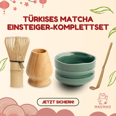 Türkises Matcha Einsteiger-Komplettset