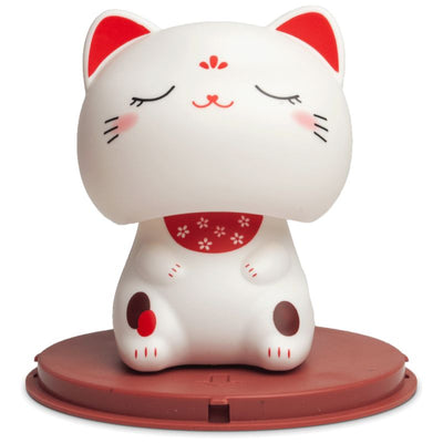 摇头招财猫 太阳能闭眼 9厘米