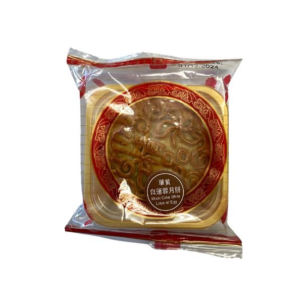 YUE BAN HUANG TING Mondkuchen Weißer Lotus mit Ei 100g - MAOMAO