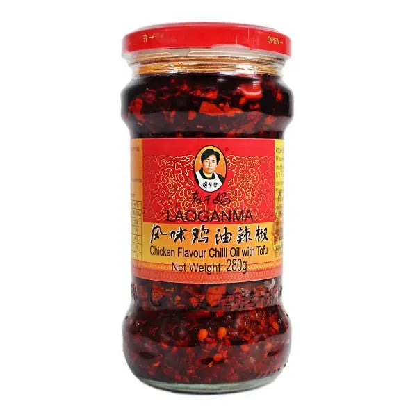 LAO GAN MA Chili-Öl mit Tofu und Hühnchengeschmack 280g - MAOMAO