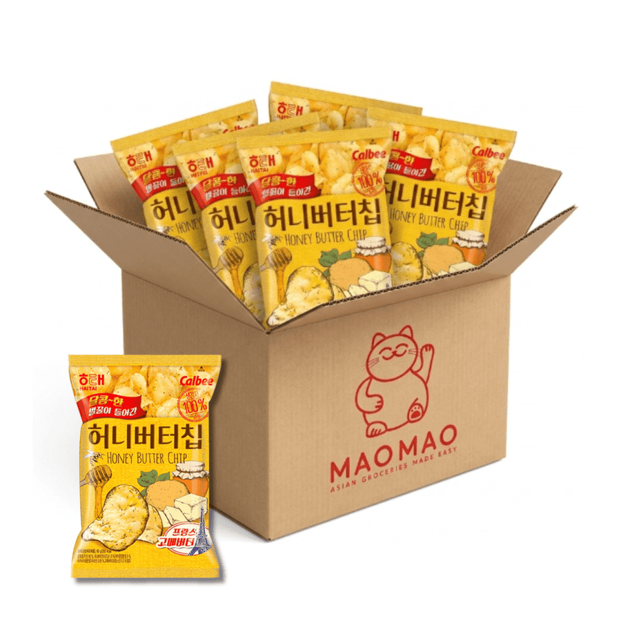 16x HAITAI Honig Butter Kartoffelchips 60g Vorratsbox (Full Box) - MAOMAO