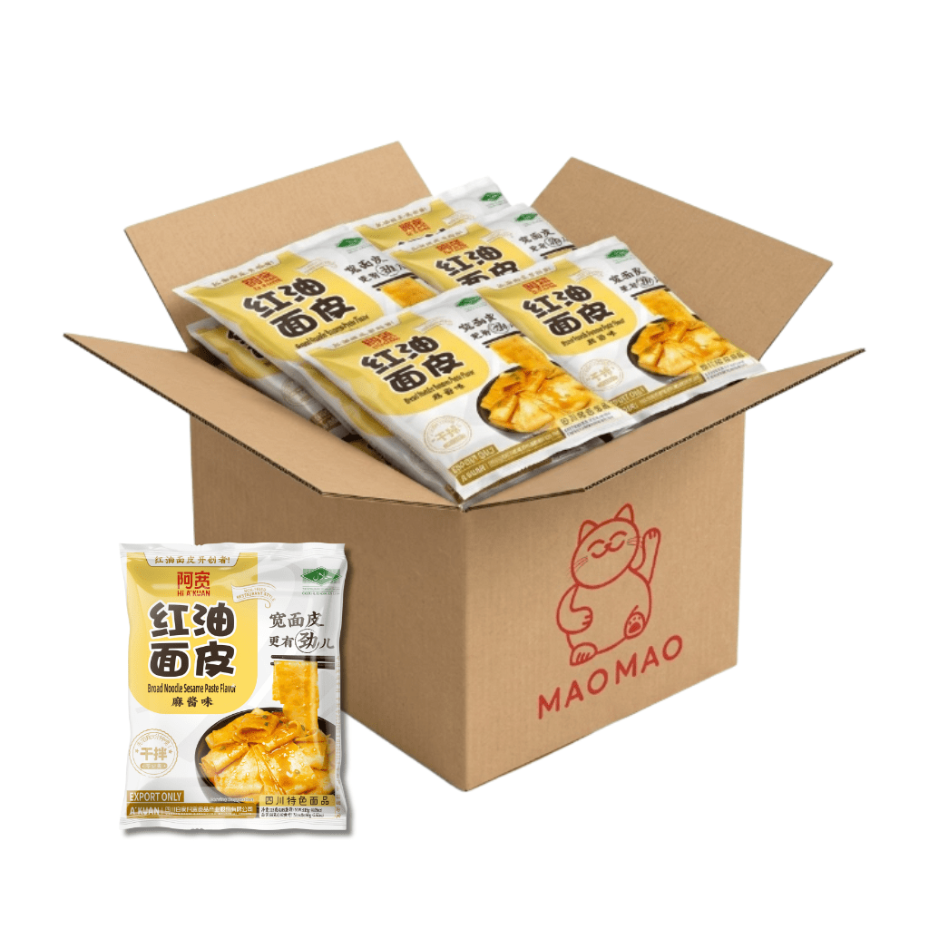 20x BAIJIA A - Kuan Breite Nudeln mit Sesampaste 115g Vorratsbox (Full Box) - MAOMAO
