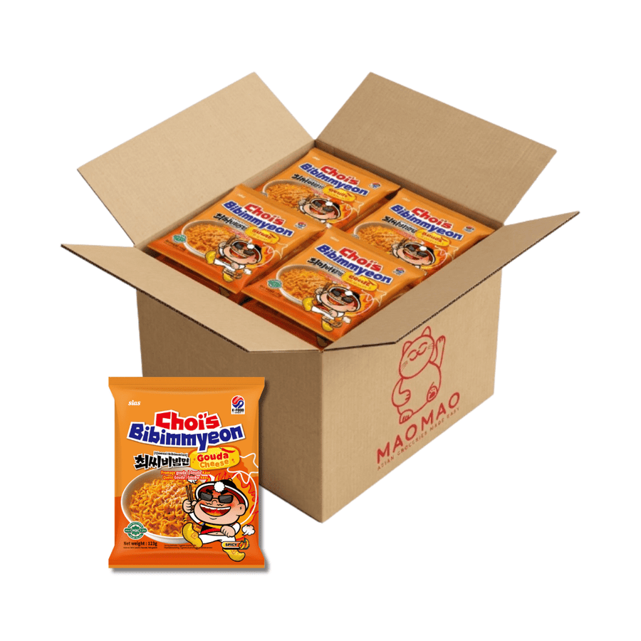 20x CHOI'S Instant Nudeln Gouda Cheese 123g Vorratsbox (Full Box) - MAOMAO