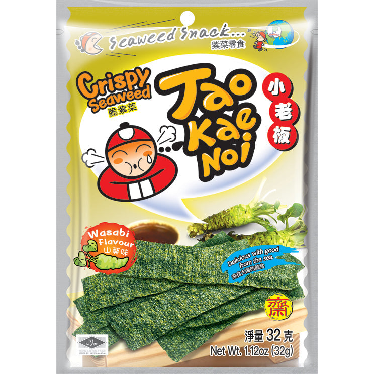 TAOKAENOI Knuspriger Seetang Wasabi 32g