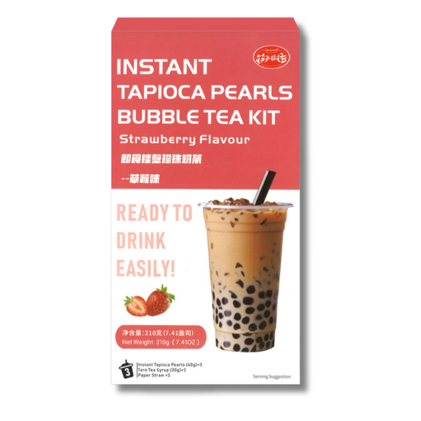 KLKW Erdbeere Popping Bubble Tea Set 210 g