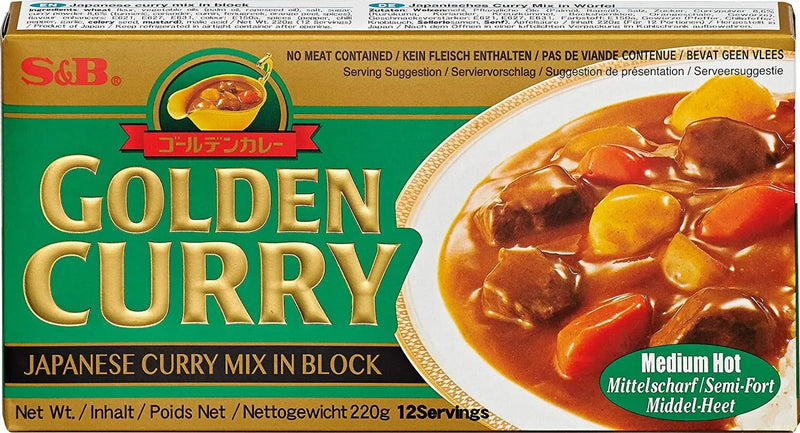 S&amp;B Golden Curry medium hot 220g 