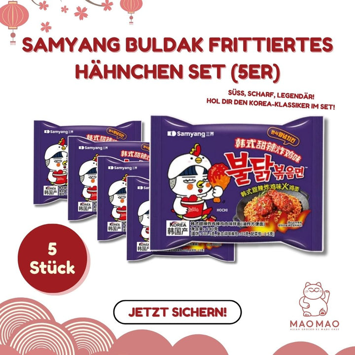 Samyang Buldak Frittiertes Hähnchen Set (5er)