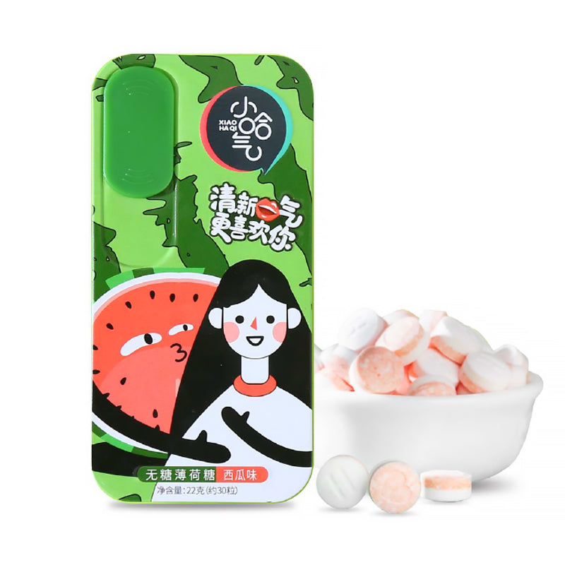 XIAOHAQI Zuckerfreie Minze mit Wassermelonengeschmack 22g