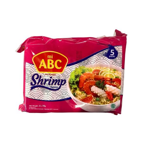 ABC Instant Nudeln Suppe Garnelengeschmack 350g (5x70g)