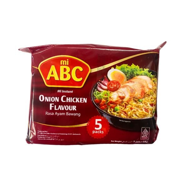 ABC Instant Nudeln Suppe Zwiebel Hähnchen Geschmack 325g (5x65g) - MAOMAO