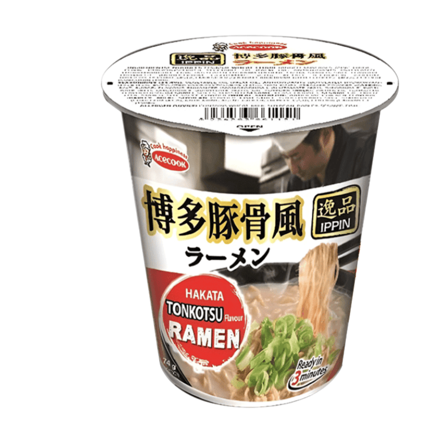 ACECOOK Ippin Instantnudeln im Becher Tonkotsu - Geschmack 73g - MAOMAO