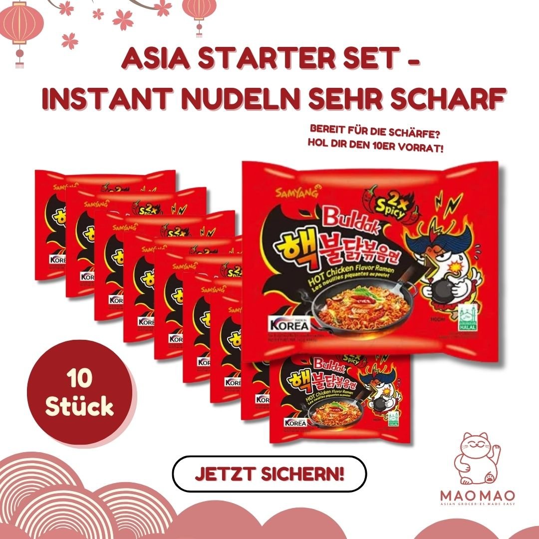 Asia Starter Set - Instant Nudeln Sehr Scharf - MAOMAO