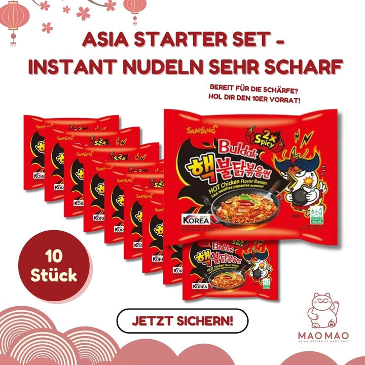 Asia Starter Set - Instant Nudeln Sehr Scharf - MAOMAO