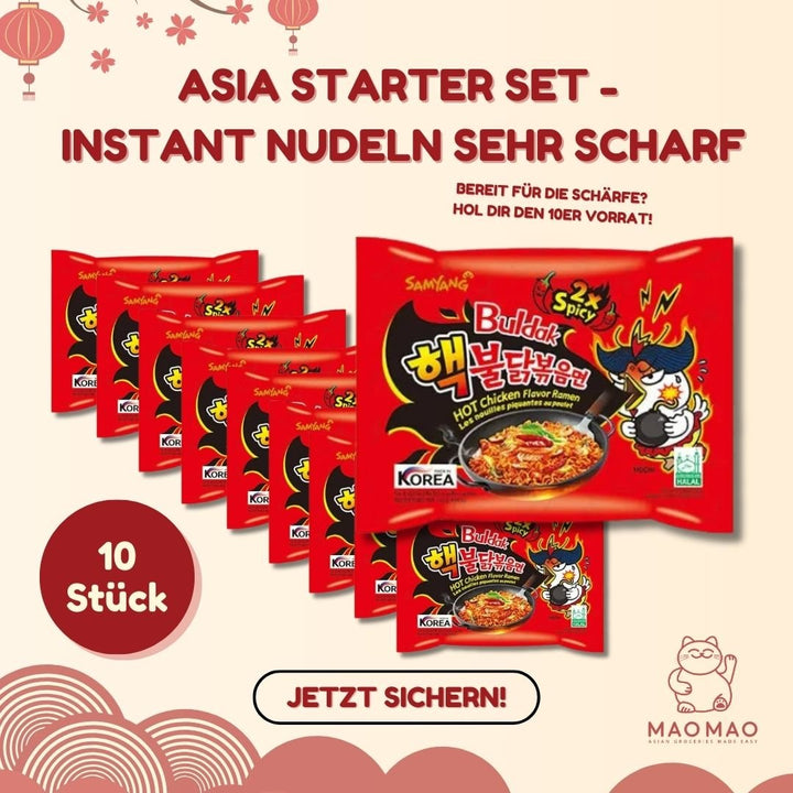 Asia Starter Set - Instant Nudeln Sehr Scharf - MAOMAO