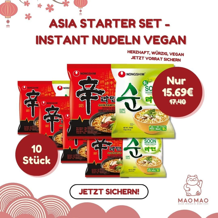 Asia Starter Set - Instant Nudeln Vegan - MAOMAO