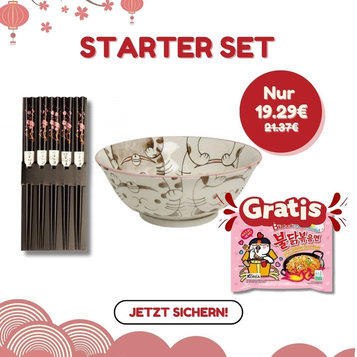 Asia Starter Set mit roter Schüssel - MAOMAO