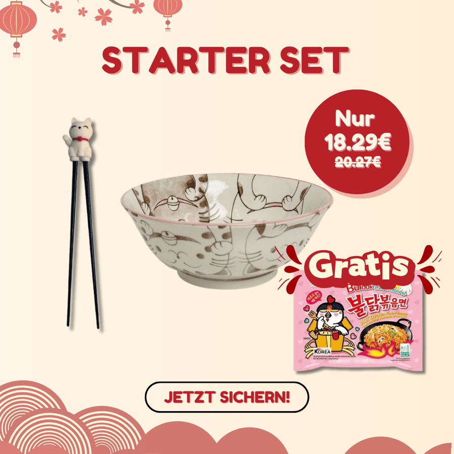 Asia Starter Set mit roter Schüssel - MAOMAO