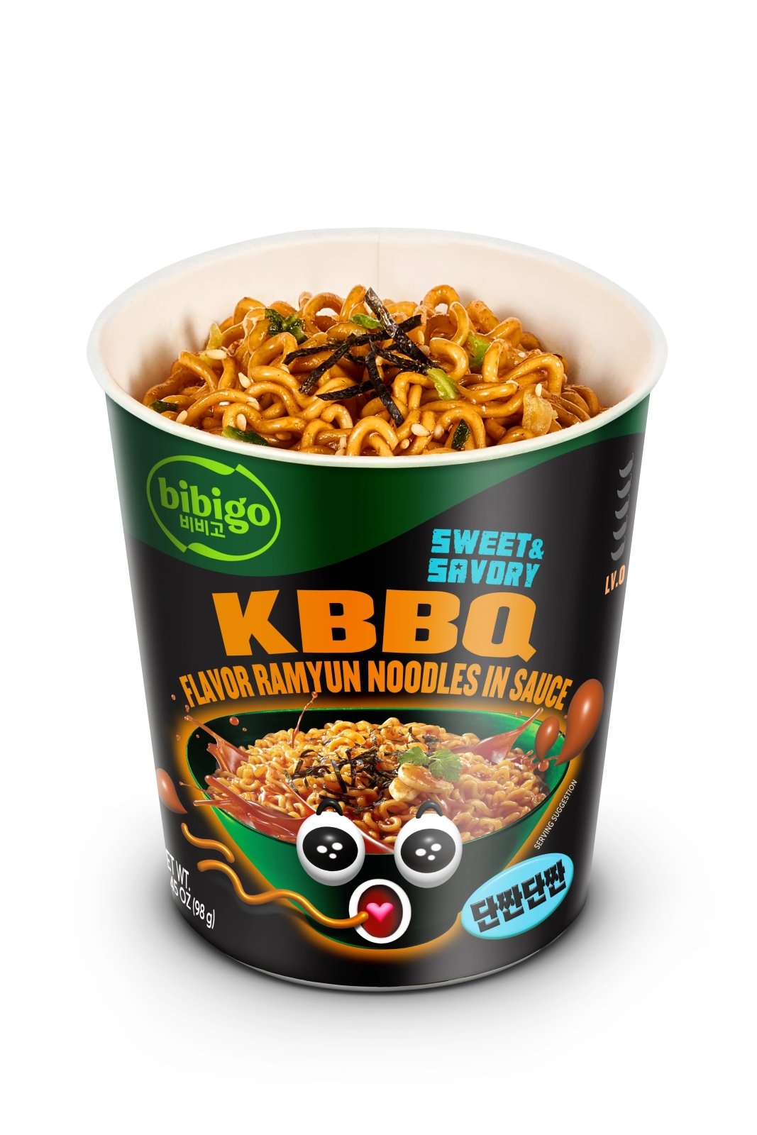 BIBIGO Instant Nudelbecher K - BBQ Geschmack 98g - MAOMAO