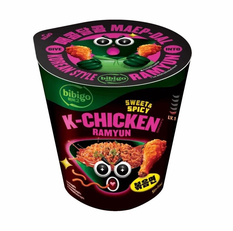BIBIGO Instant Nudelbecher Sweet & Spicy K - Chicken 97,5g - MAOMAO