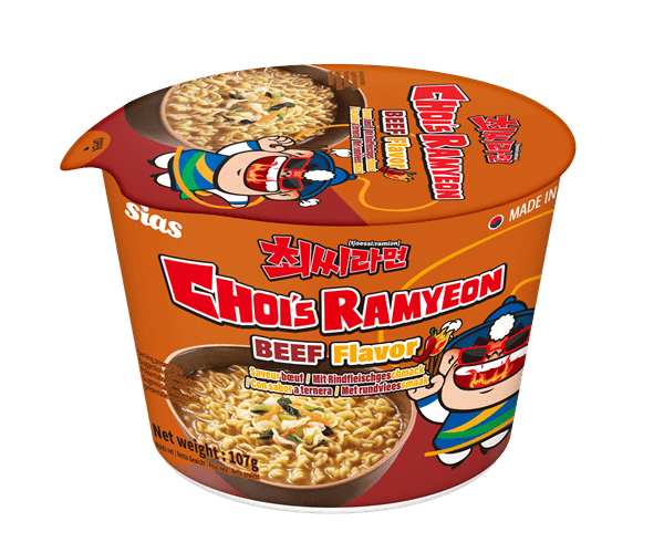 CHOI'S Instant Nudel Cup Rindfleisch scharf 107g - MAOMAO
