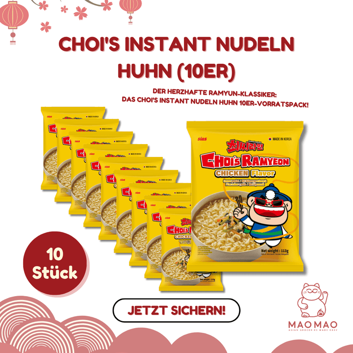 CHOI'S Instant Nudeln Huhn Set (10er) - MAOMAO