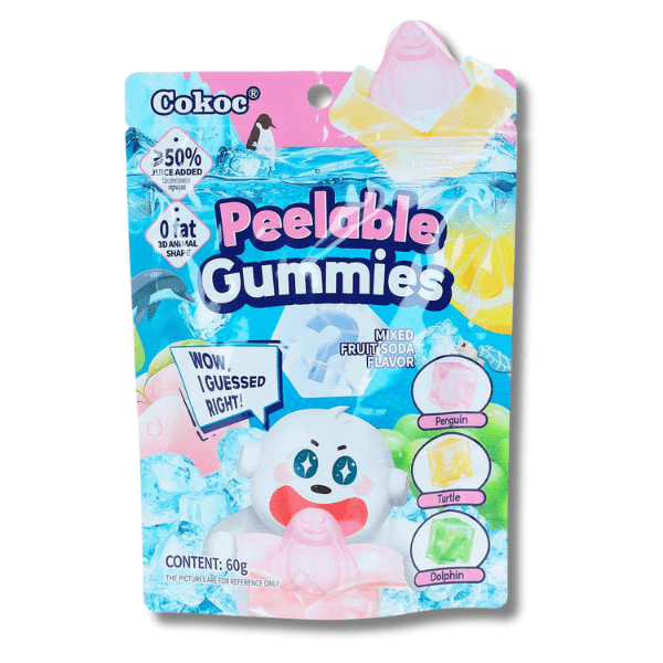 COKOC Peeling Gummies Mixed Fruit Soda 60g