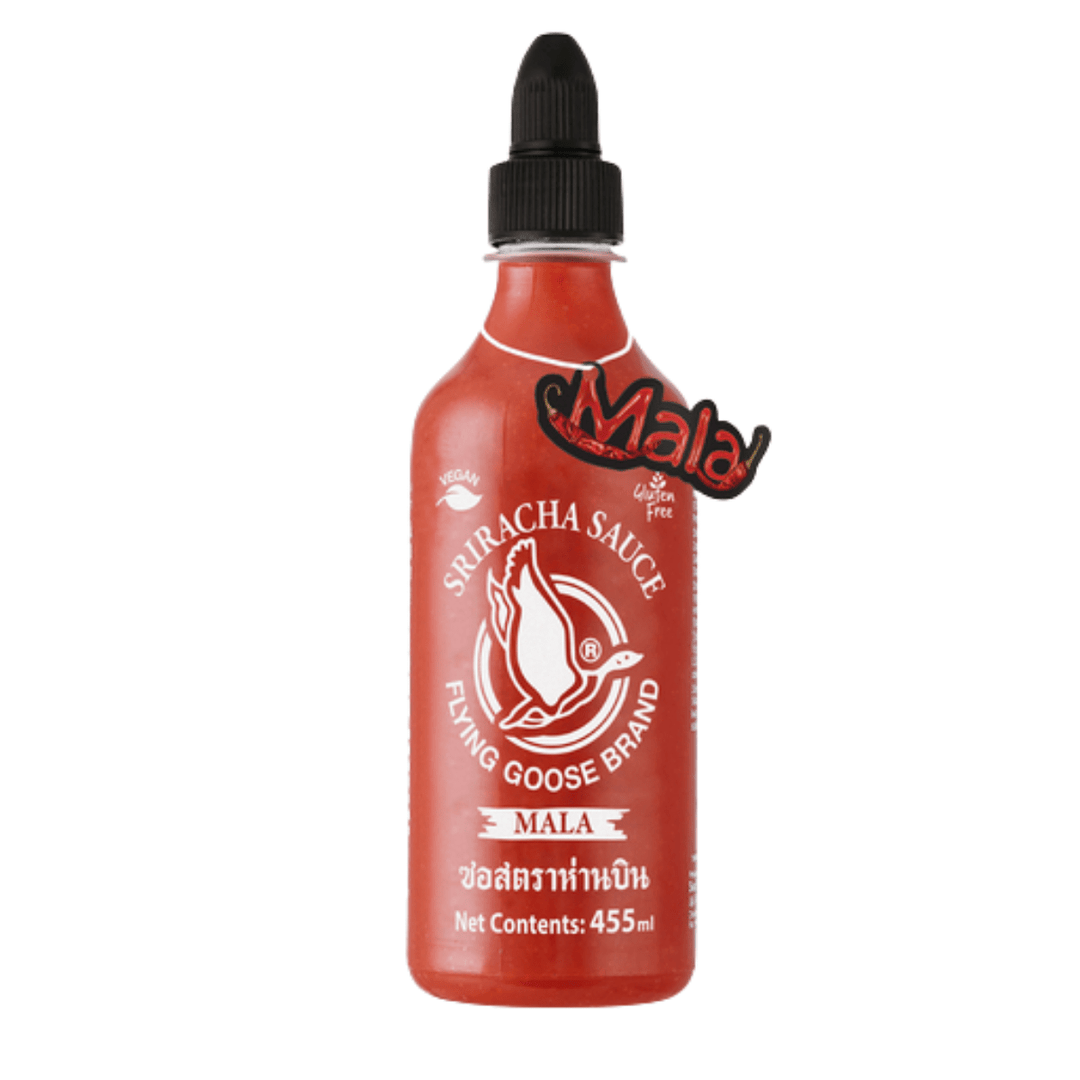 FLYING GOOSE Sriracha Chilisauce mit Mala - Geschmack 455 ml - MAOMAO