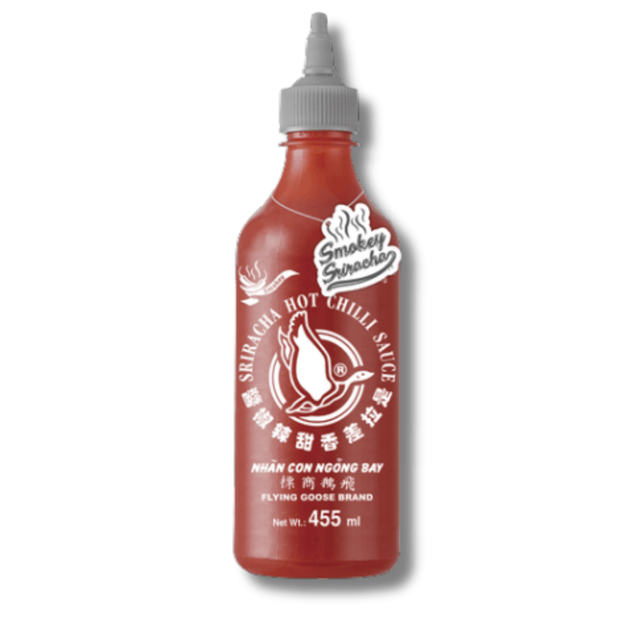 FLYING GOOSE Sriracha Chilisauce mit Rauchgeschmack 455 ml - MAOMAO