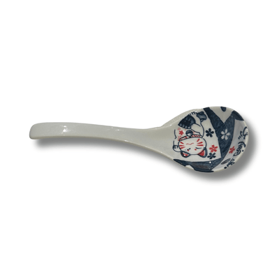 招财猫陶瓷勺 21cm