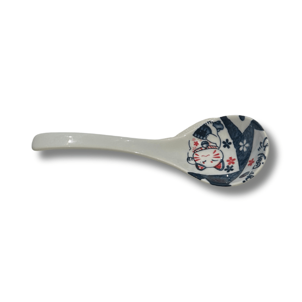 招财猫陶瓷勺 21cm