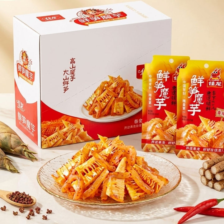 JIALONG Konjak-Snack mit Bambussprossen scharf 400g (20x20g) - MAOMAO
