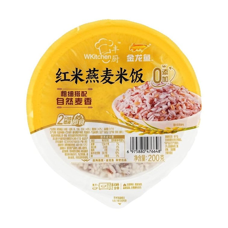 JINLONGYU Arawana Mikrowellenreis Roter Reis & Haferreis 200g - MAOMAO