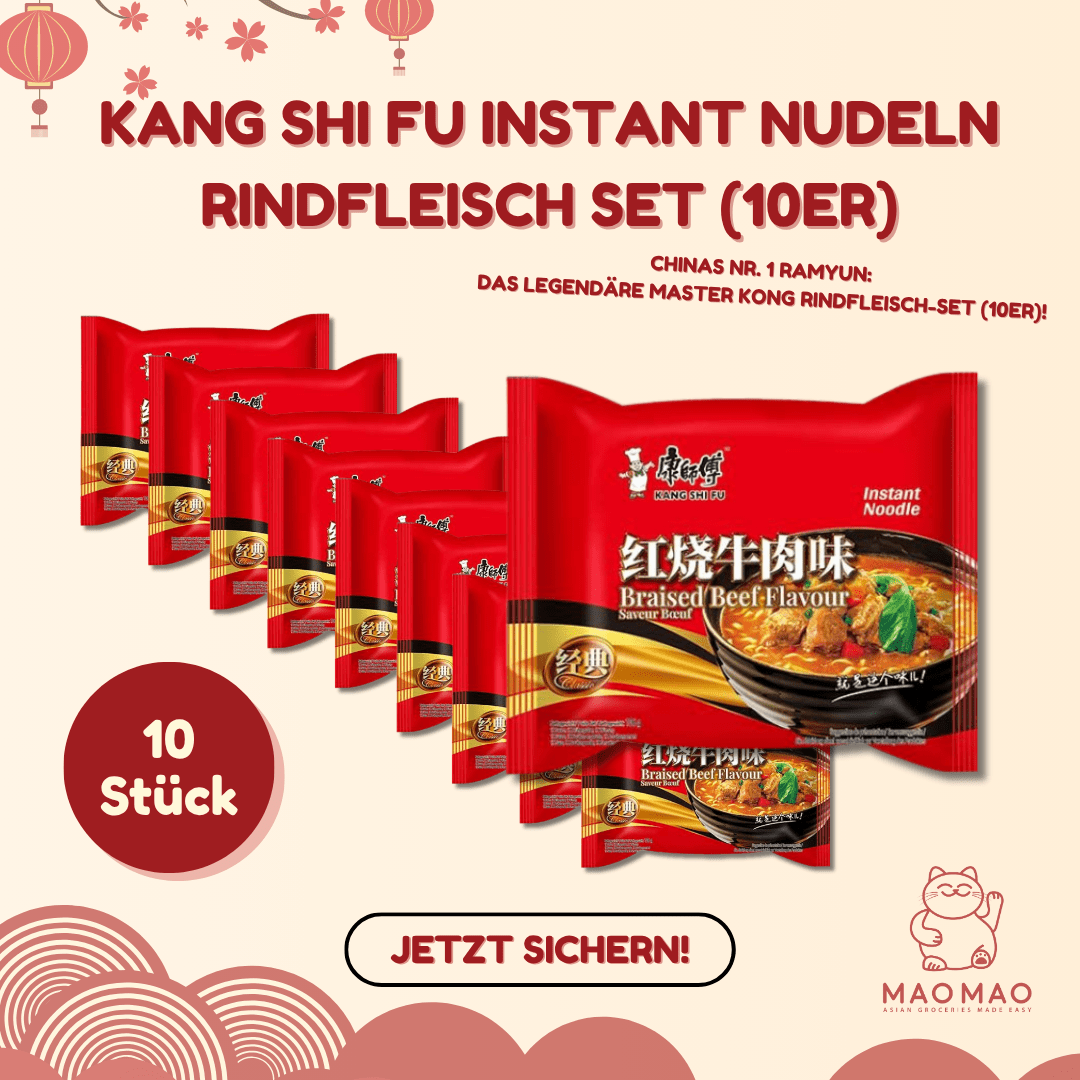 KANG SHI FU Instant Nudeln Rindfleisch Set (10er) - MAOMAO