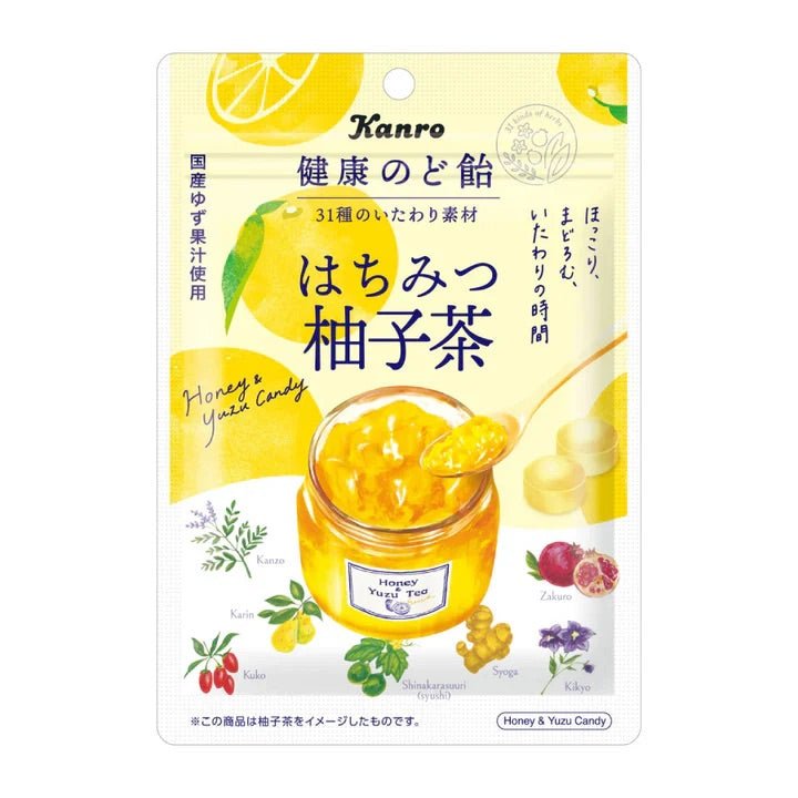 KANRO Honig Yuzu Tee Hustenbonbons 80g - MAOMAO