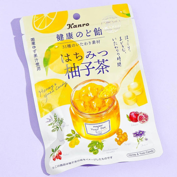 KANRO Honig Yuzu Tee Hustenbonbons 80g - MAOMAO