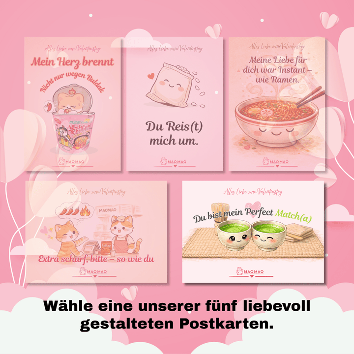 Limitiertes DIY Valentinstags - Set inkl. Postkarte „Du bist mein Perfect Match(a)“ - MAOMAO