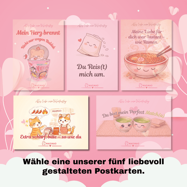 Limitiertes DIY Valentinstags - Set inkl. Postkarte „Extra scharf, bitte – so wie du“ - MAOMAO