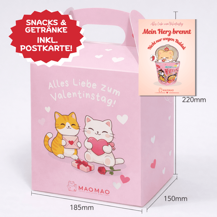 Limitiertes DIY Valentinstags - Set inkl. Postkarte „Mein Herz brennt - Nicht nur wegen Buldak“ - MAOMAO