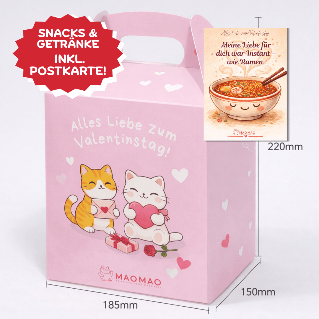 Limitiertes DIY Valentinstags - Set inkl. Postkarte „Meine Liebe für dich war Instant - wie Ramen.“ - MAOMAO