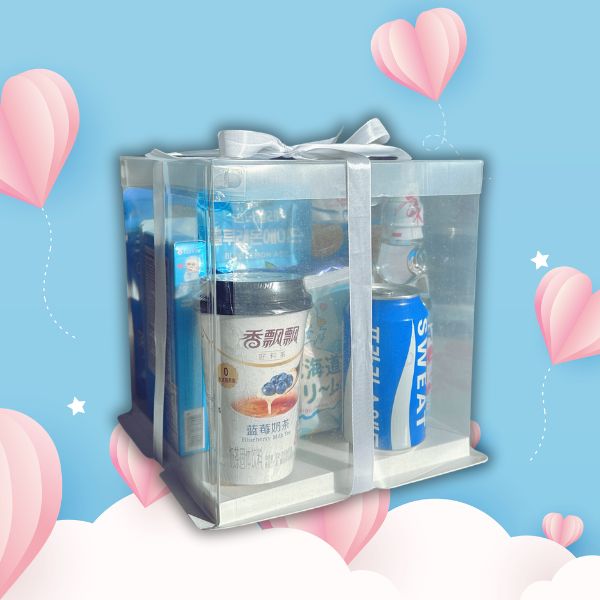Limitiertes perfektes Set in Blau zum Valentinstag mit DIY - Geschenkbox - MAOMAO