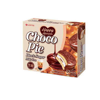 LOTTE Choco Pie Brown Sugar Milk Tea 336g (12x28g)
