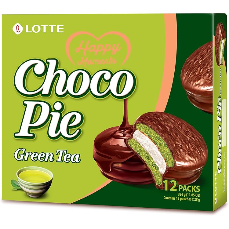 LOTTE Chocopie Grüner Tee 336g (12x28g) - MAOMAO