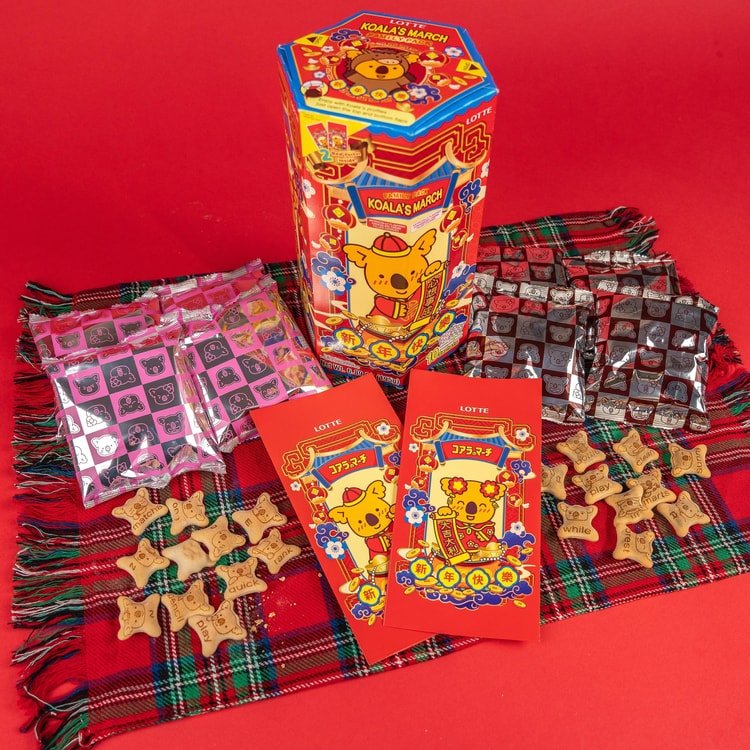 LOTTE Koala's March Biskuit Neujahrs Edition Schokolade & Erdbeere 195g - MAOMAO